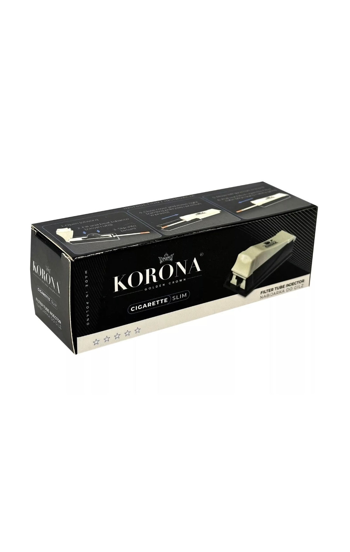 SLIM 6.5mm Korona Manual Tobacco Cigarette Rolling Tube Maker