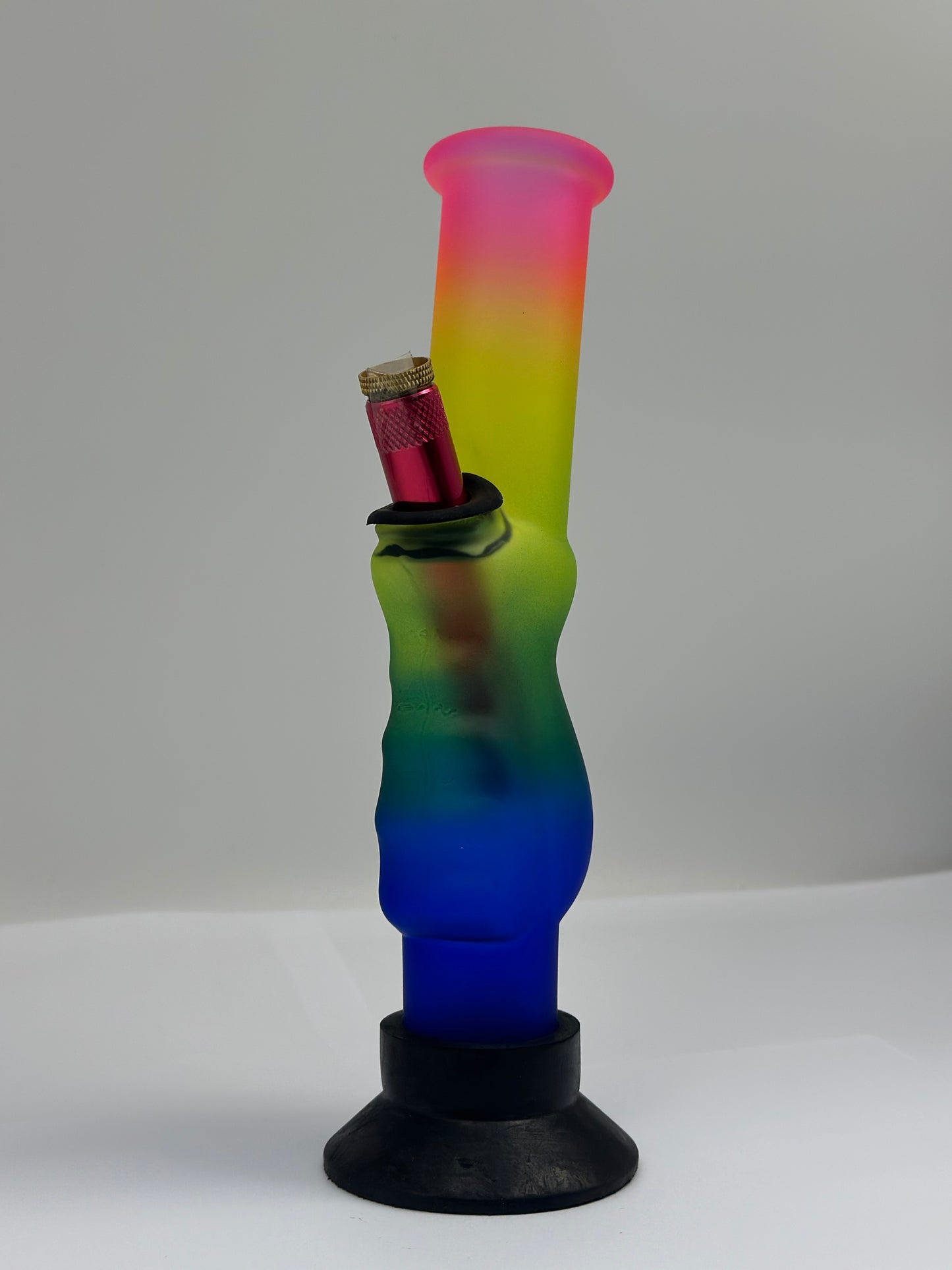 Rainbow Glass Smoking Pipe, Water Pourer Cp& Stem Included