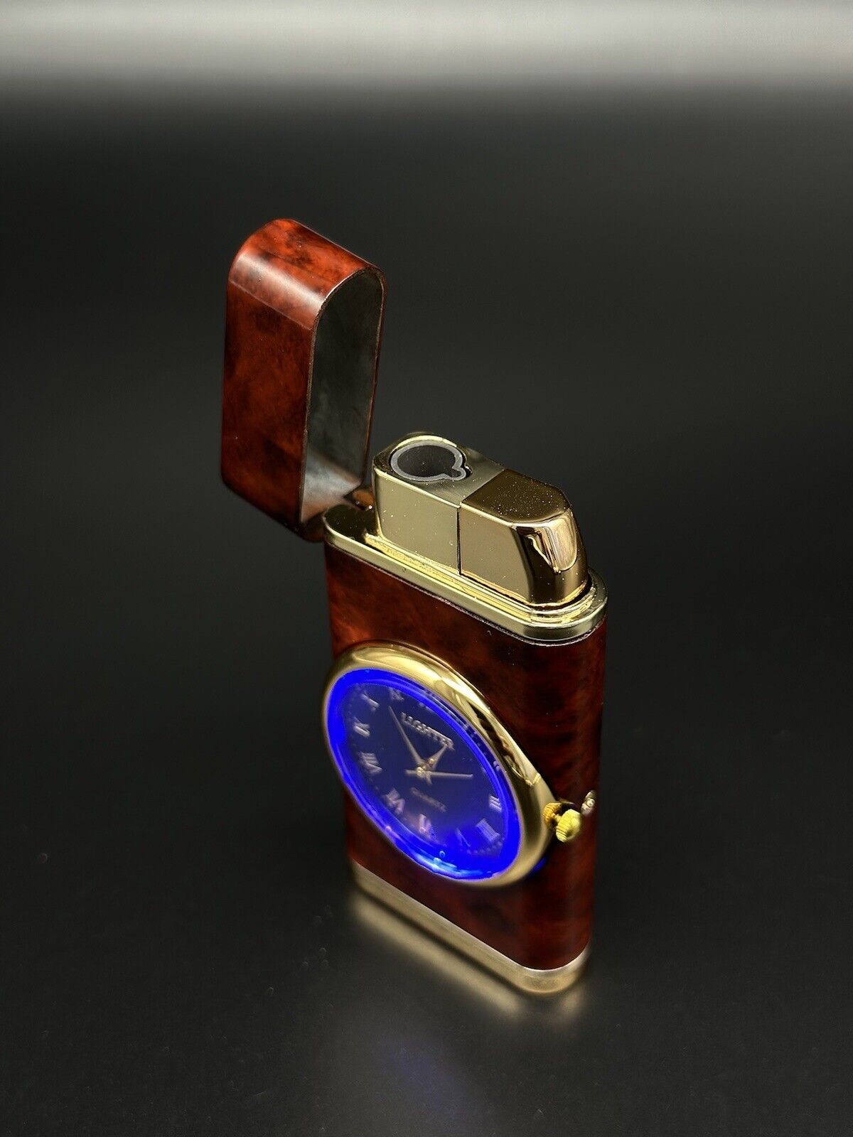 Creative Clock Lighter Torch Lighter Jet Flame