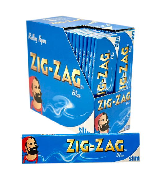 One pack of ZIG ZAG King Size Blue Classic Rolling Papers