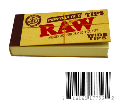 One Single Little booklet of Raw Perforated Wide Tips