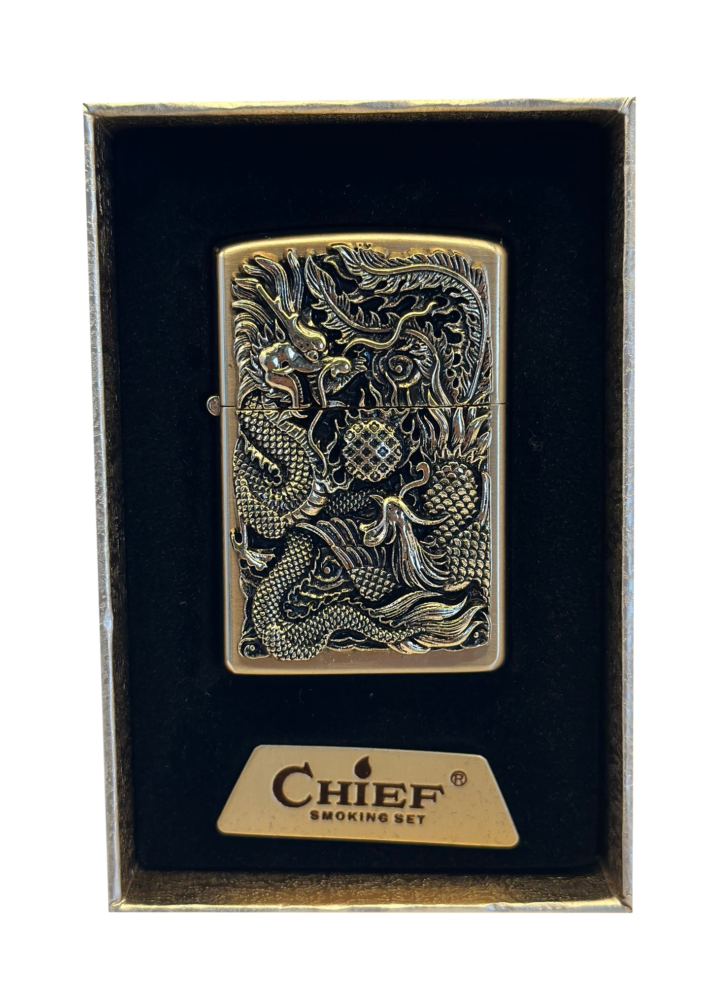 Chief Chrome Oil Lighter