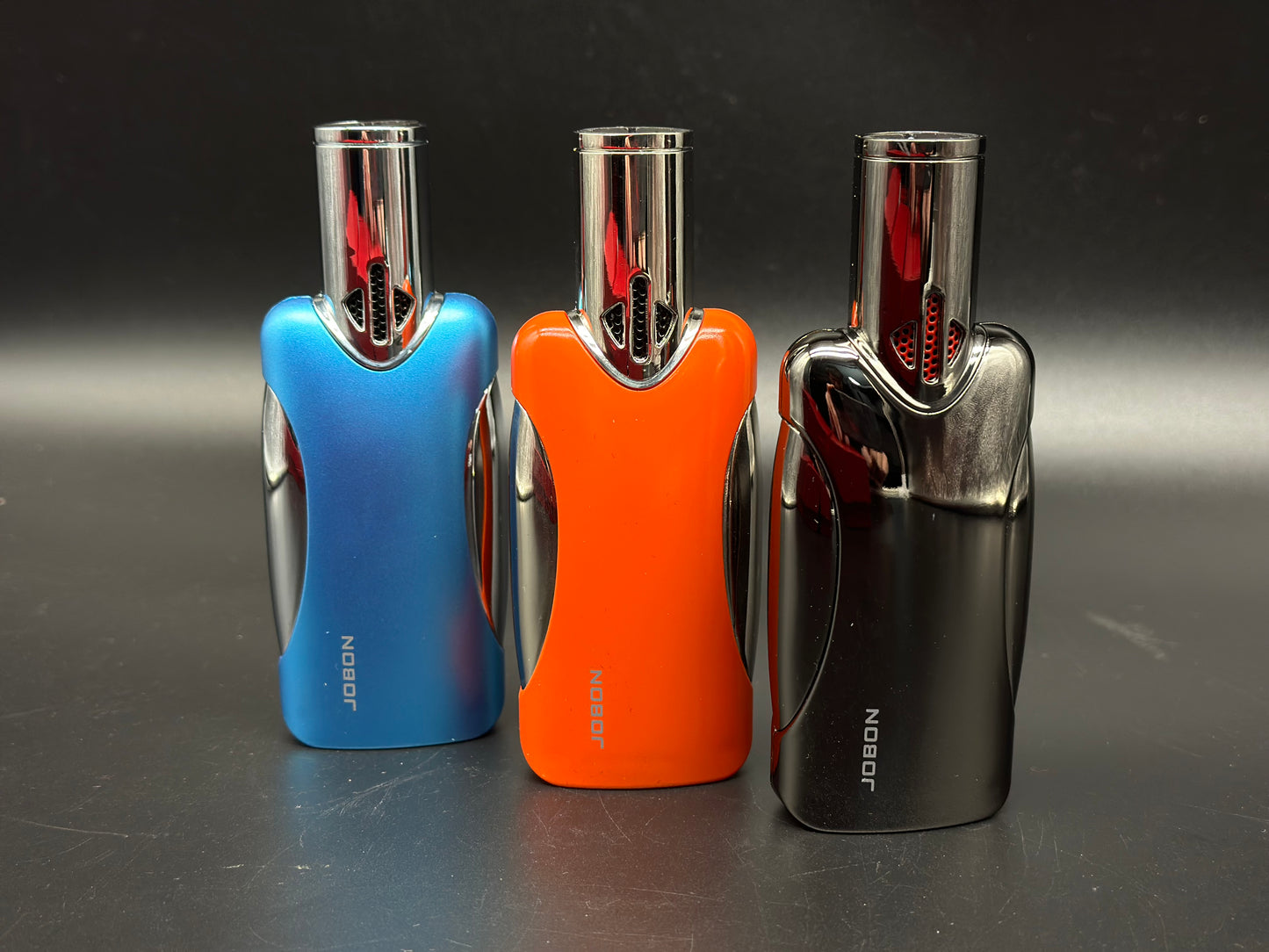 JOBON Blow 4 Flame Jet Lighter Windproof Refillable Butane Gas High Flame