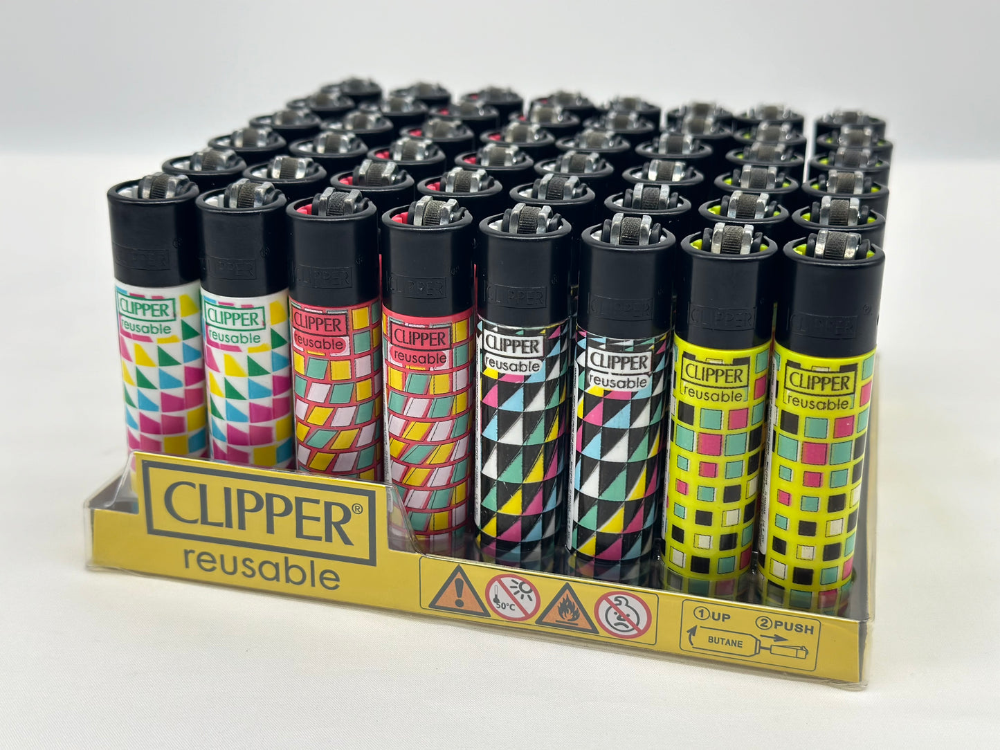 4 X Clipper Reusable Lighter. Total of 4 Lighters. Designs selected randomly