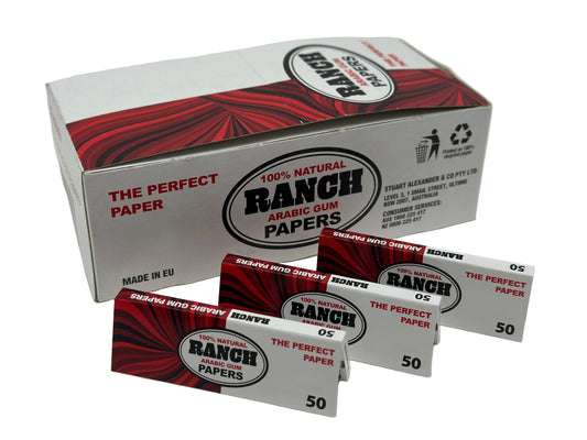 3 X booklets Ranch Arabic Gum Cigarette Rolling Papers. Total 3 Booklets