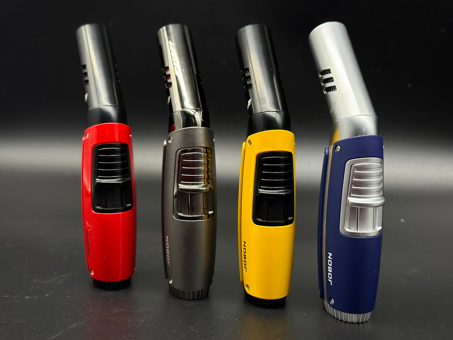 JOBON Blow Jet Lighter Windproof Refillable Butane Gas High Flame Can Turn to different directions