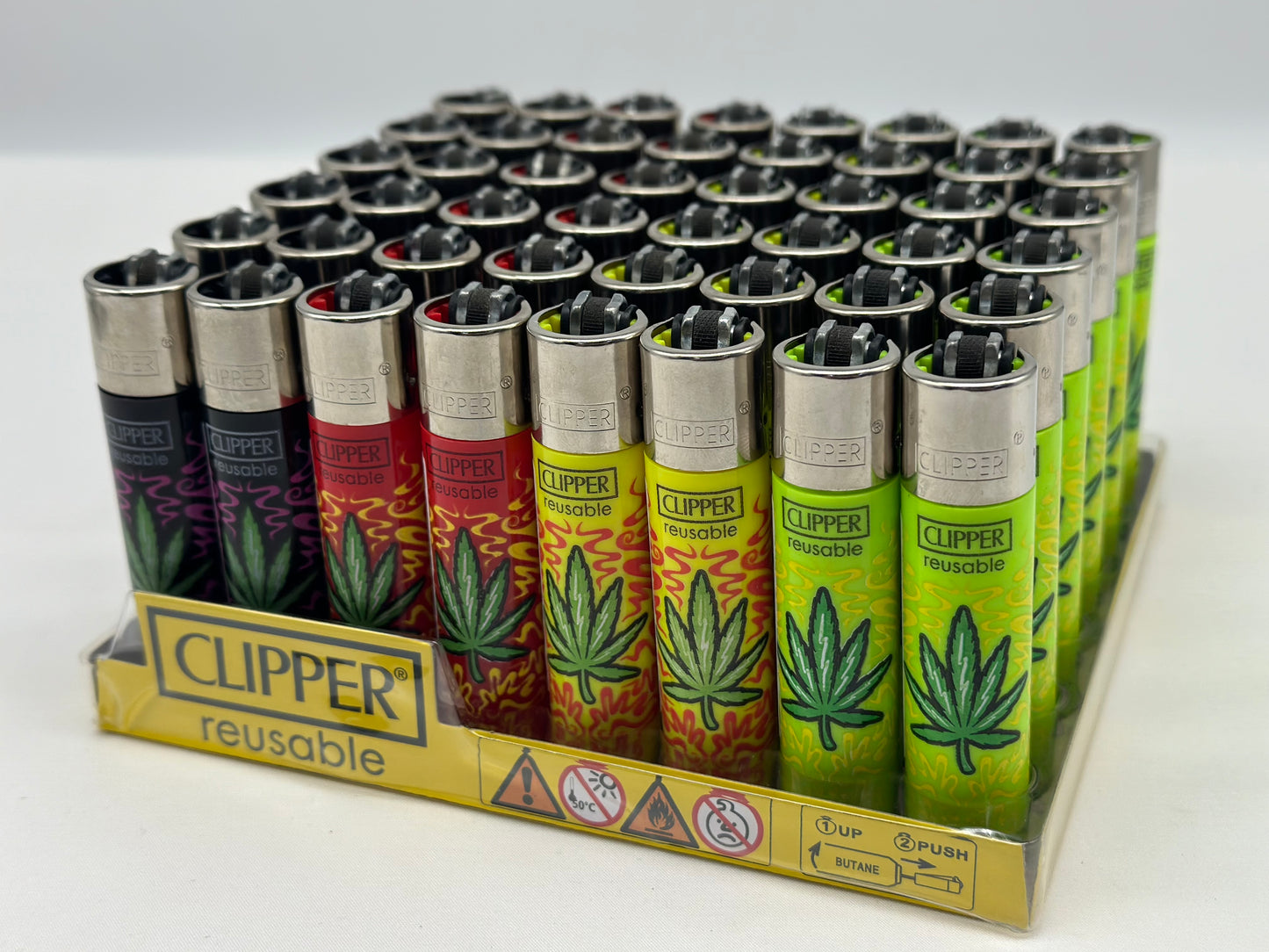 4 X Clipper Reusable Lighter. Total of 4 Lighters. Designs selected randomly