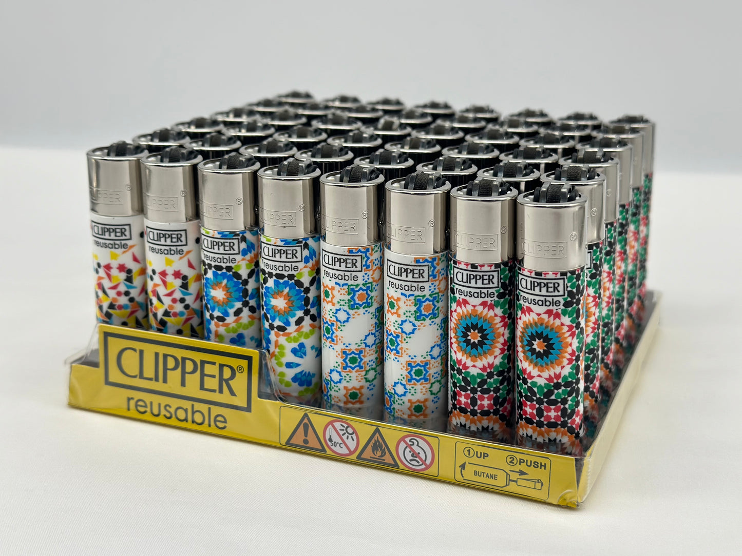 4 X Clipper Reusable Lighter. Total of 4 Lighters. Designs selected randomly