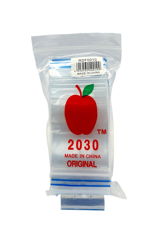 Apple Bags Baggies 2030 Ziplock 100 Mini Reusable