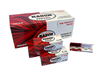 One Pack of 18 X 5Packs Booklets Ranch Rolling Papers