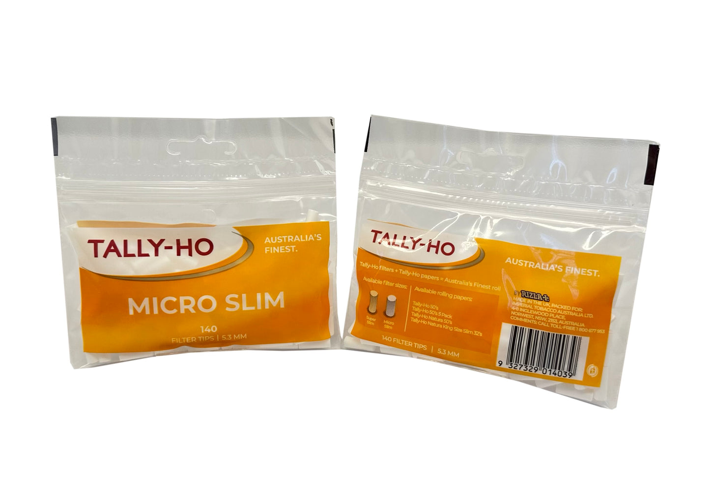 One Bag Of Tally-Ho Micro Slim. Each Bag Has 140 Filter Tips.