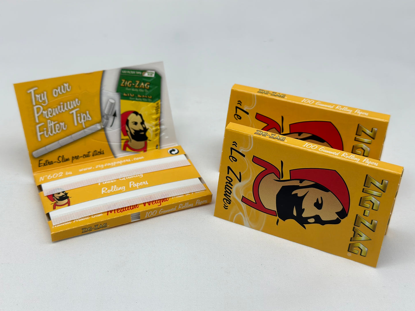 3 X booklets Zig-Zag Yellow Double Cigarette Rolling Papers. Total 3 Booklets