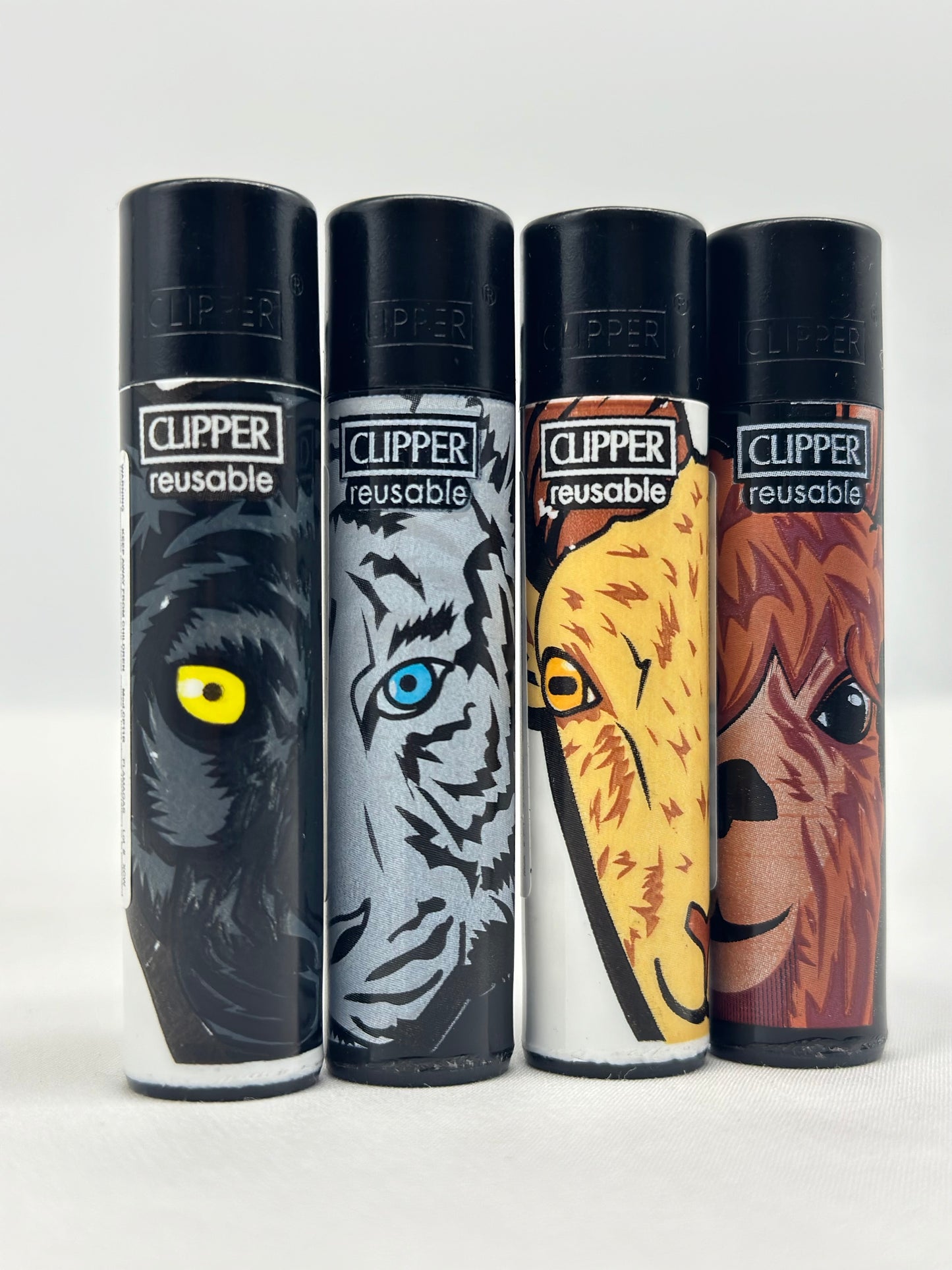 4 X Clipper Reusable Lighter. Total of 4 Lighters. Designs selected randomly