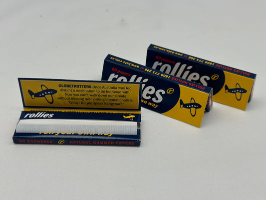 3 X booklets Rollies Cigarette Rolling Papers. Total 3 Booklets