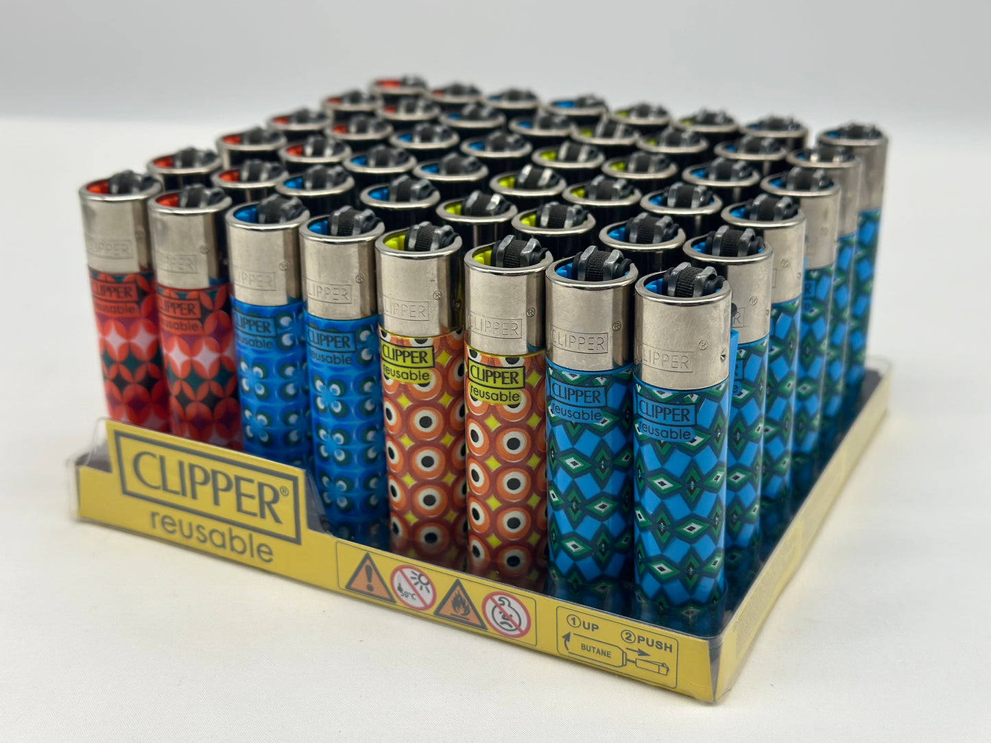 4 X Clipper Reusable Lighter. Total of 4 Lighters. Designs selected randomly