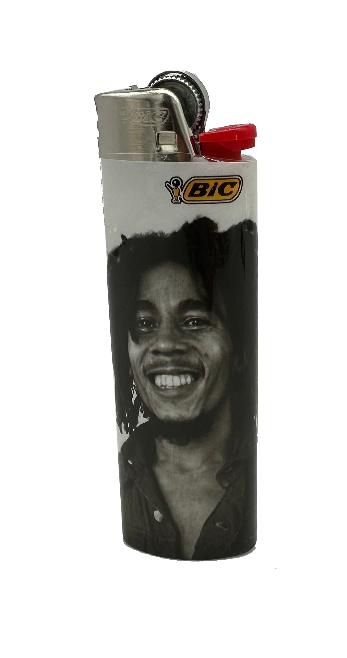 One Pack of 50 X Large Bic Lighters Maxi Multi Coloured Bob Marley Design