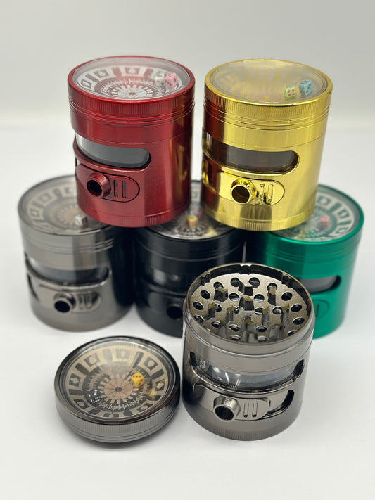 4Layer Metal Zinc Alloy Herb Tobacco Grinder Hand Muller Smoke Crusher Spice colours selected randomly