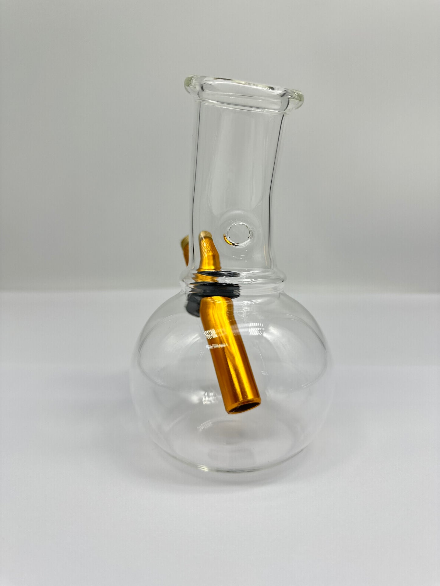 Small 14 cm Glass Smoking Pipe, Water Pourer Cp& Stem Included