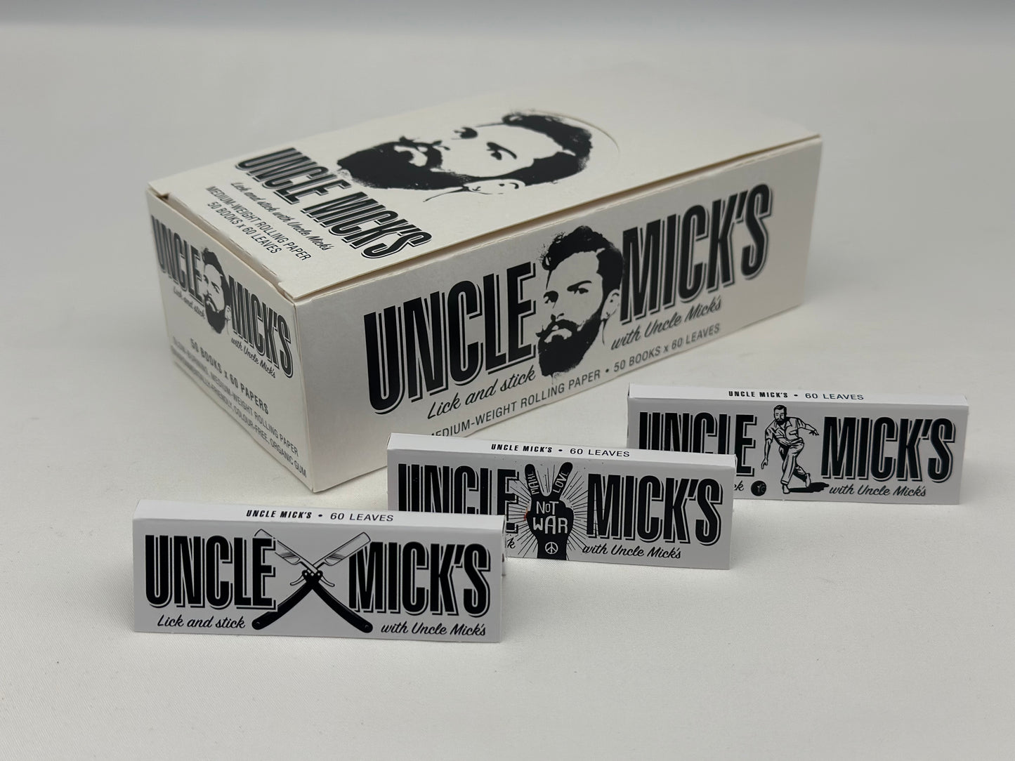 3 X booklets Uncle Mick’s Cigarette Rolling Papers. Total 3 Booklets