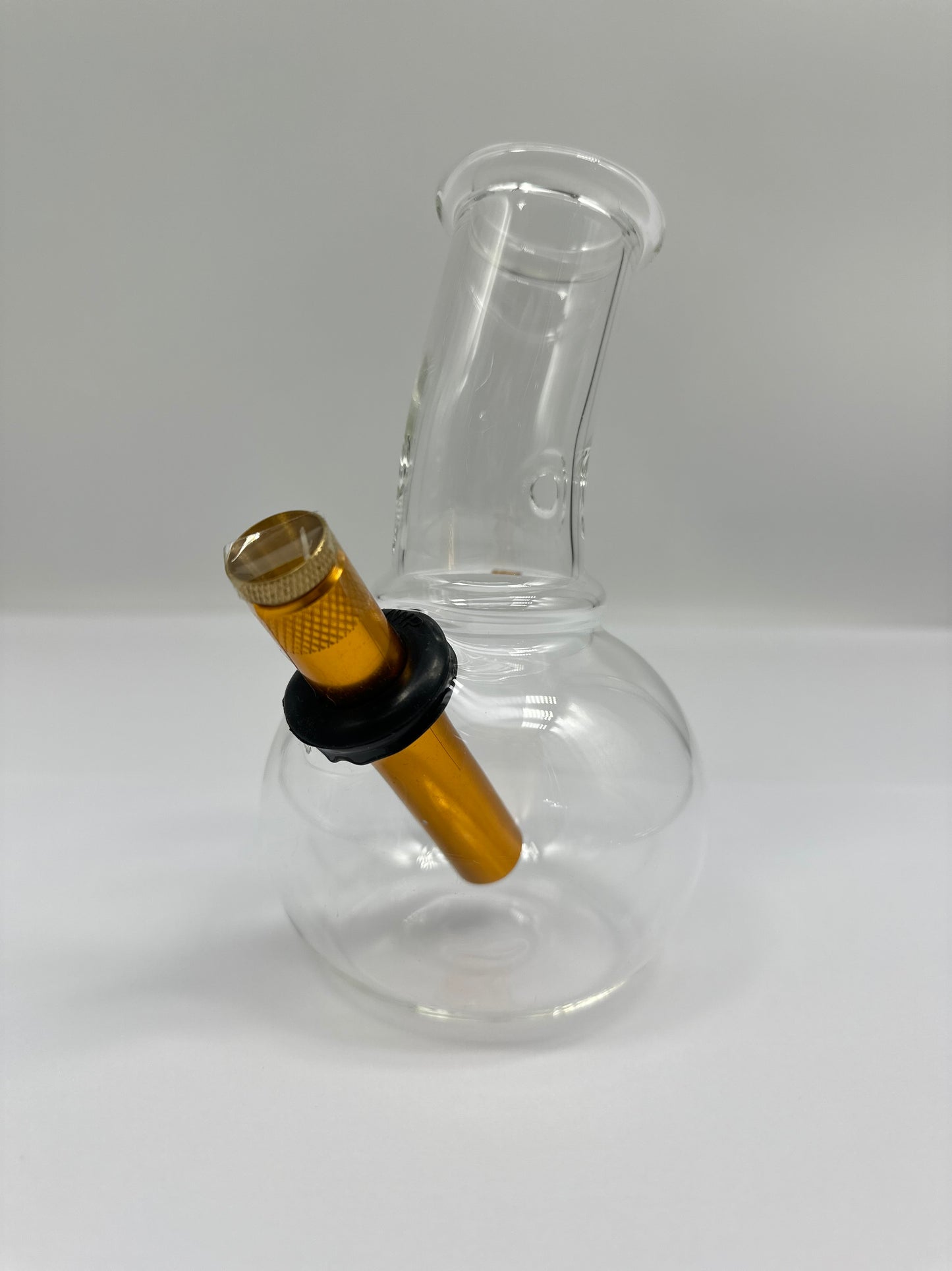 Small 14 cm Glass Smoking Pipe, Water Pourer Cp& Stem Included