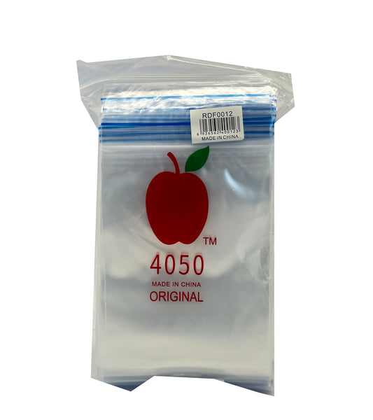 Apple Bags Baggies 4050 Ziplock 100 Mini Reusable