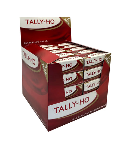 One Pack of 50 X 5Pack Tally-Ho Rolling Papers. Total of 250 Booklets