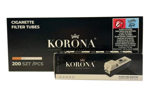 One Pack of Korona Filter Empty Tubes King Size. One Pack Has 200 Tubes