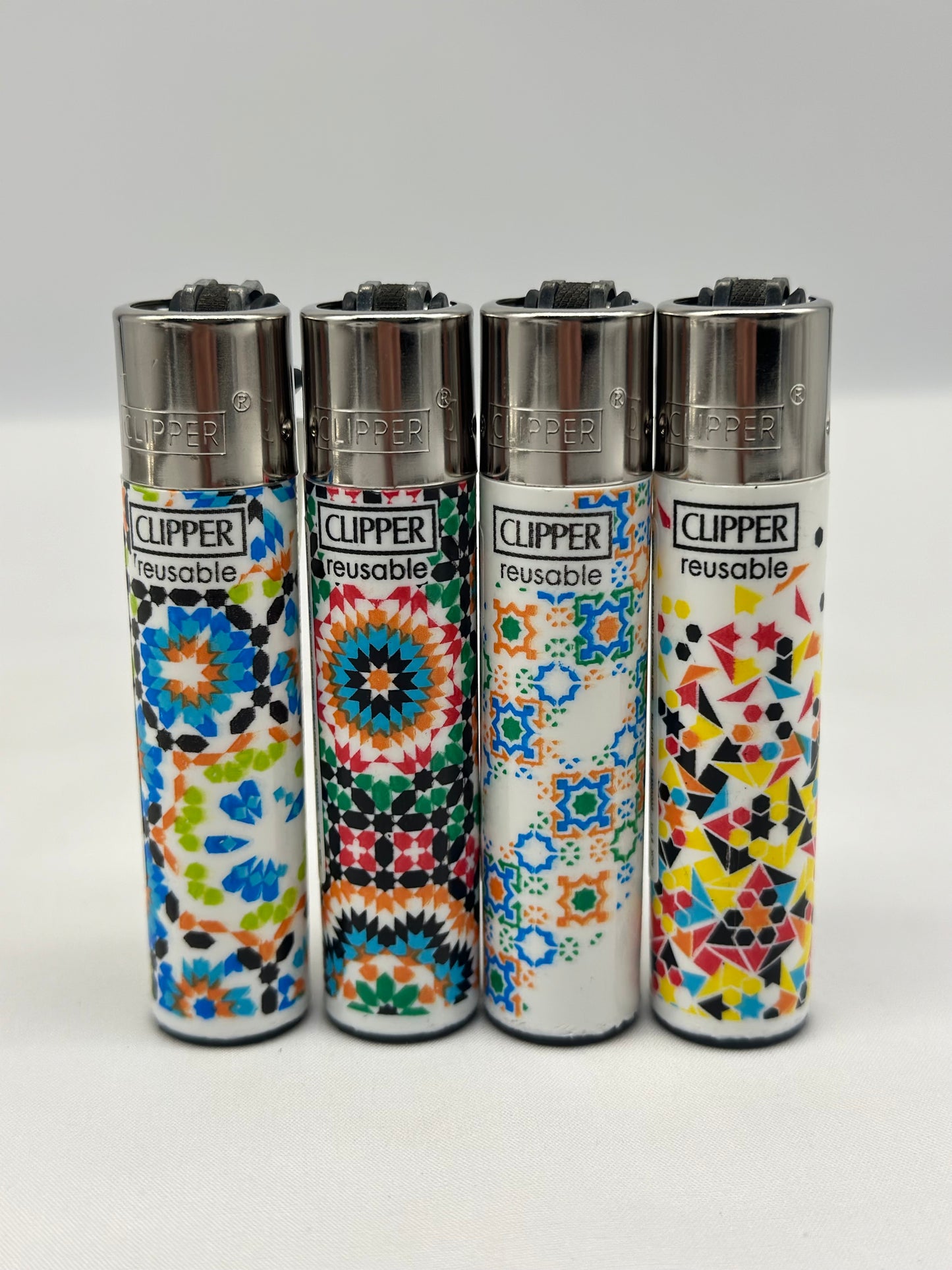 4 X Clipper Reusable Lighter. Total of 4 Lighters. Designs selected randomly