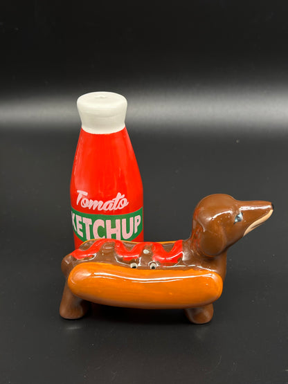 Sausage Dog and Ketchup Salt and pepper Set