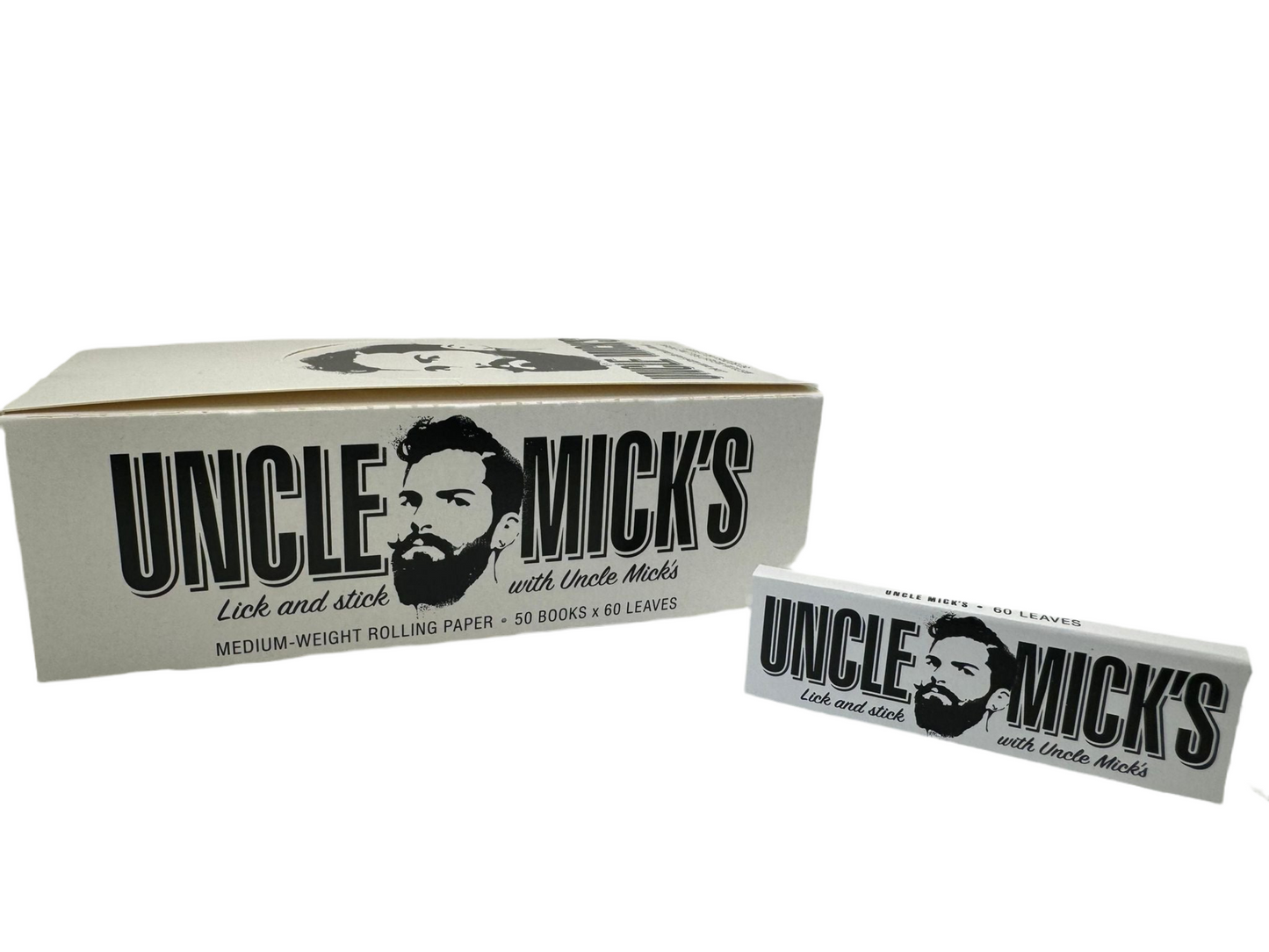 One pack of 50 X Booklets Uncle Mick's Rolling Papers.