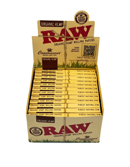 Raw Rolling Paper Organic Hemp King Size Slim+Tips