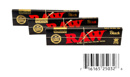 RAW Classic Black King Size Slim Natural Rolling Papers