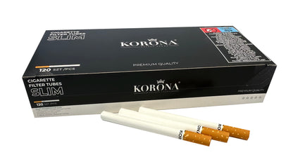 12,000 X Korona Filter Empty Tubes Slim 6.5mm  100 Packs of 120 Tubes. Total of 12,000 Tubes Bulk