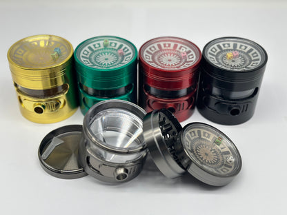 4Layer Metal Zinc Alloy Herb Tobacco Grinder Hand Muller Smoke Crusher Spice colours selected randomly