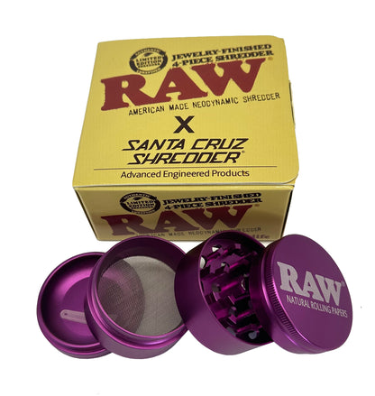 Raw SANTA CRUZ Grinder, 4 piece shredder, American Made