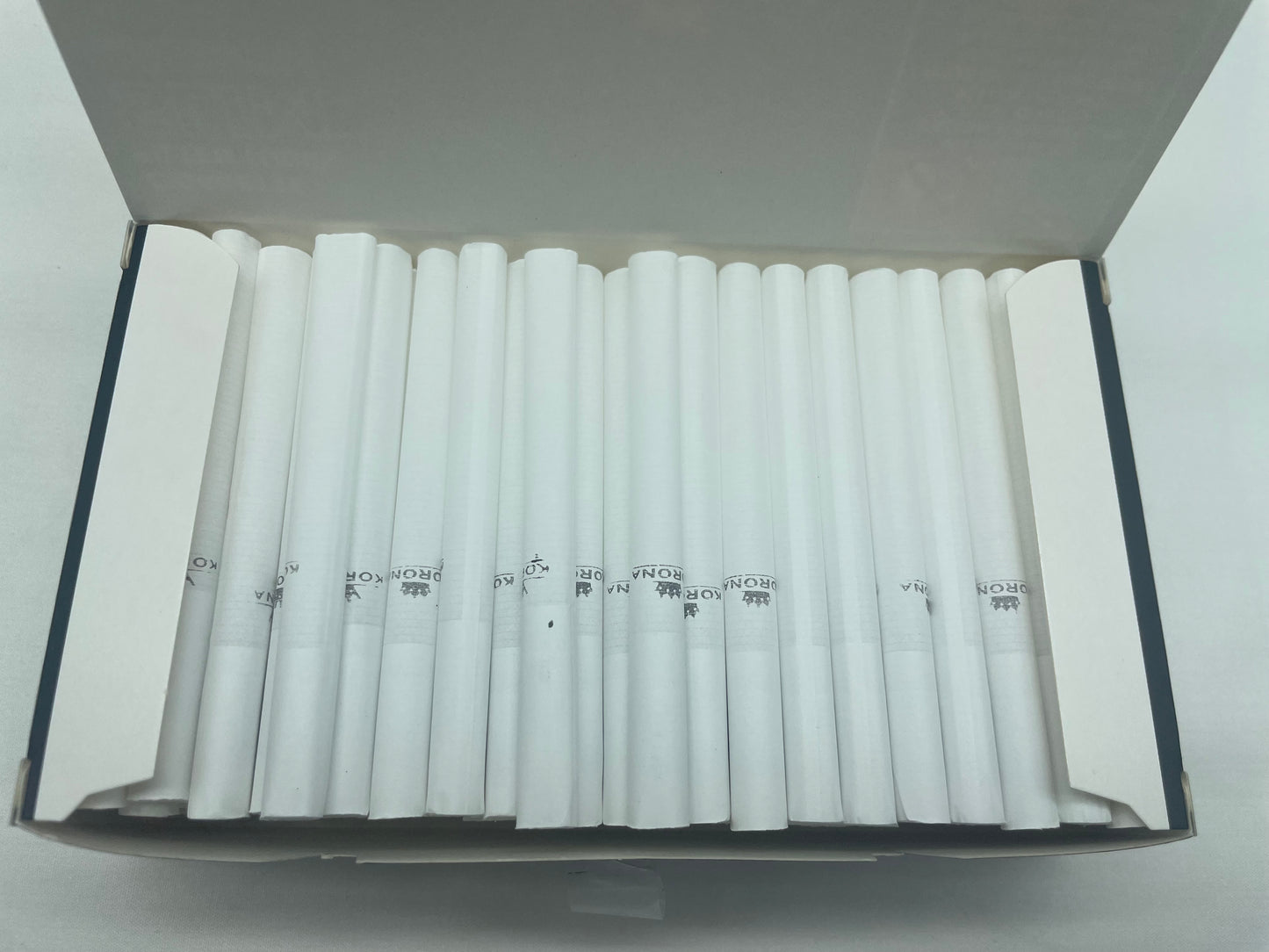 Slim Carbon White. One Pack of Korona Filter Tube Slim Carbon White. One Pack Has 120 Tubes