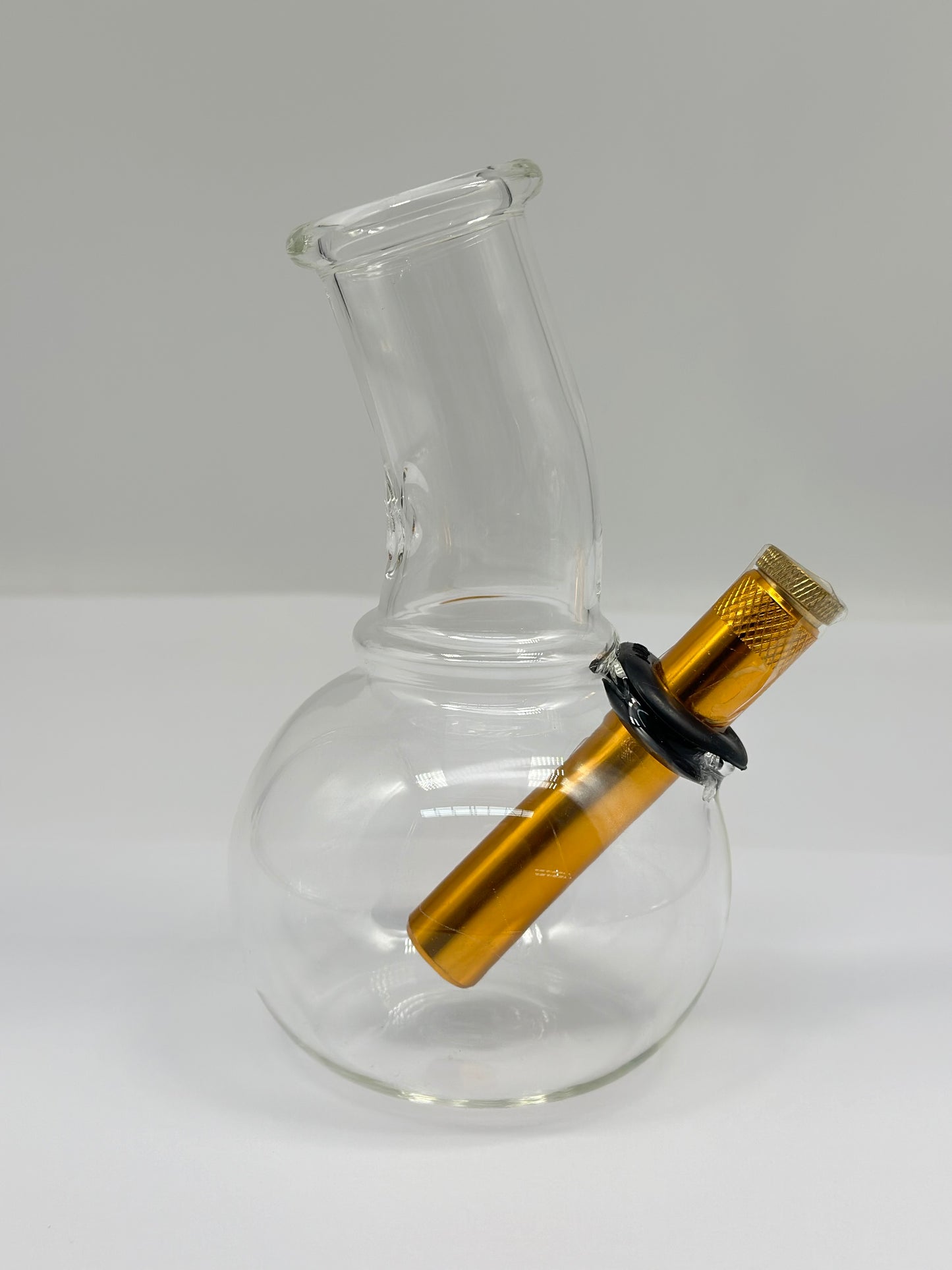 Small 14 cm Glass Smoking Pipe, Water Pourer Cp& Stem Included