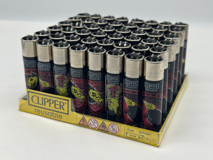 4 X Clipper Reusable Lighter. Total of 4 Lighters. Designs selected randomly