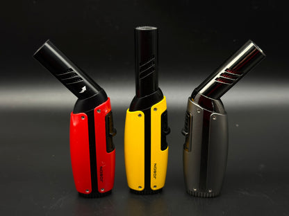 JOBON Blow Jet Lighter Windproof Refillable Butane Gas High Flame Can Turn to different directions