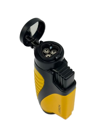 JOBON Blow Torch 3 Flame Jet Lighter Windproof Refillable Butane Gas