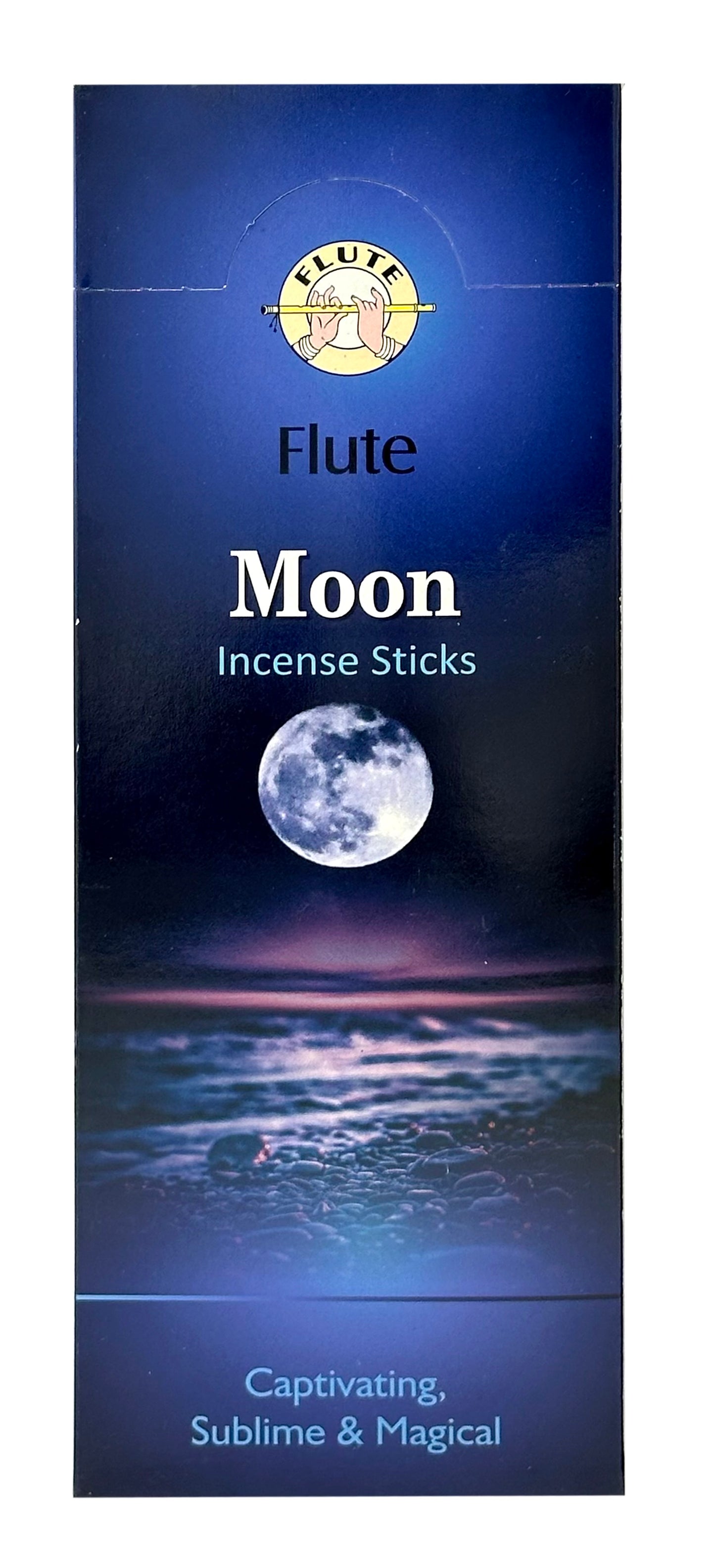 Flute fragrant charcoal incense sticks MOON 6 Hex packets of 20 sticks.