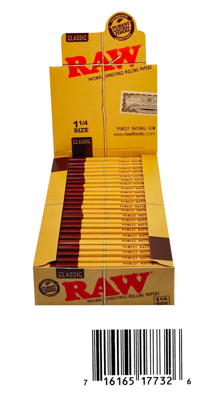 Raw Classic 1-1/4 Size Rolling Papers