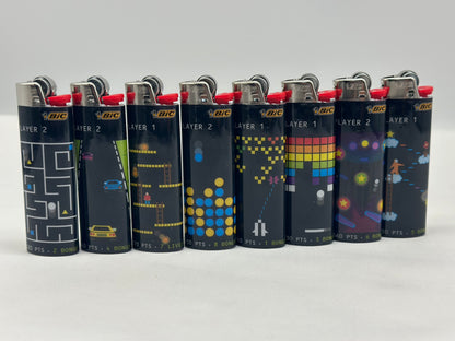 5 X Large BIC Lighters Multicoloured. Designs Selected Randomly Total of 5 Lighters