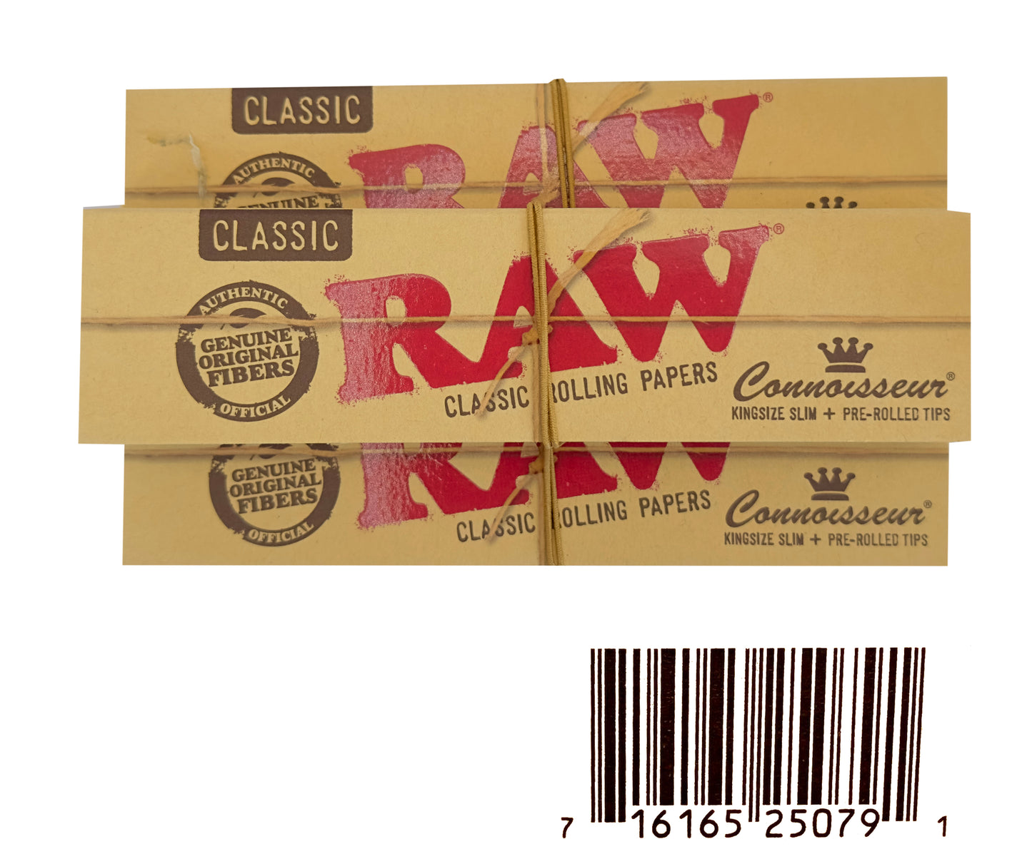 One pack of 24 X RAW classic rolling paper KING Size Slim+Pre-Rolled Tips.