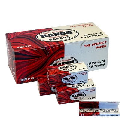 One Pack of 18 X 5Packs Booklets Ranch Rolling Papers