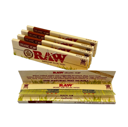 Raw Organic Hemp King Size Slim Rolling Papers