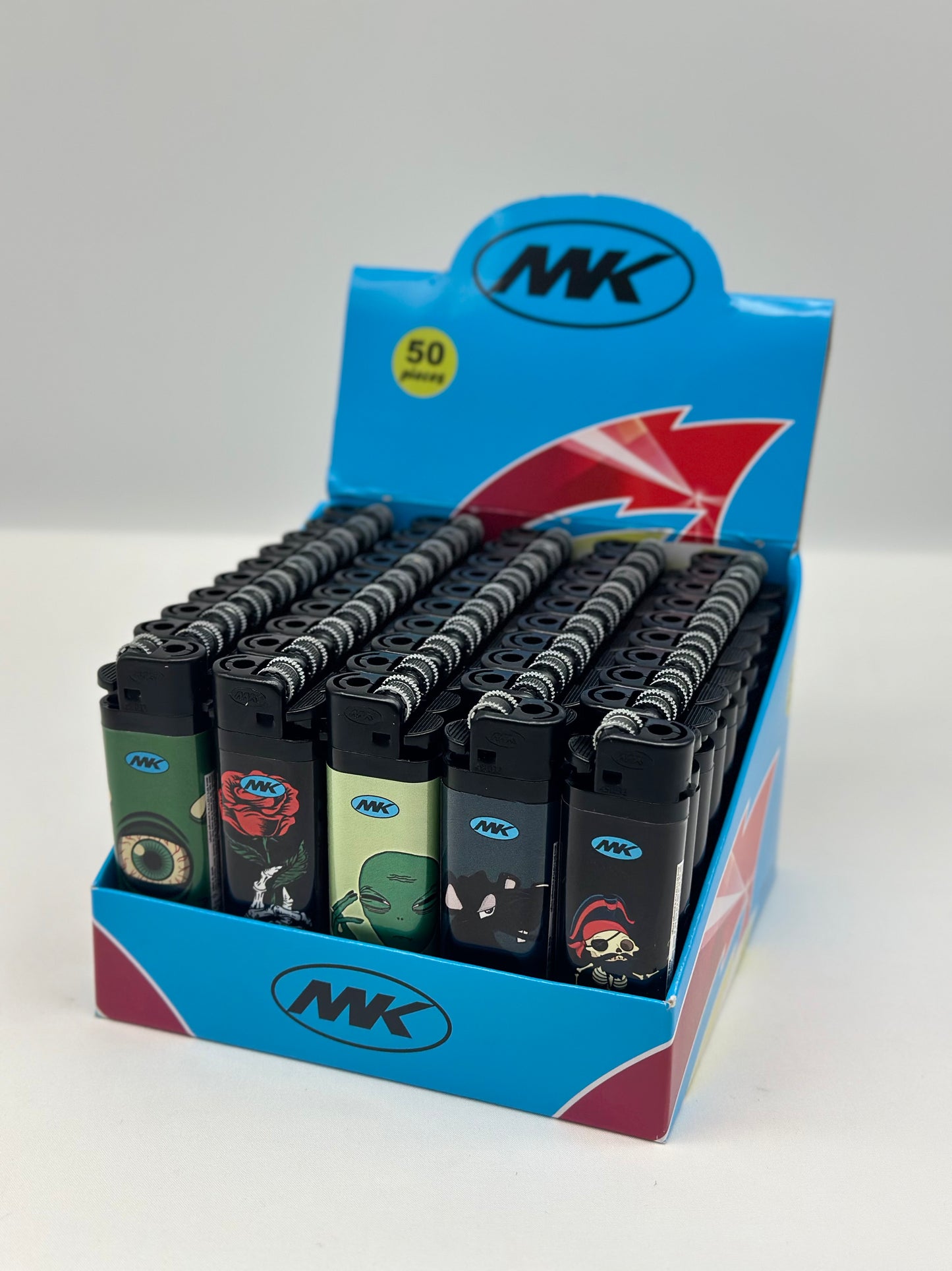 One Pack of 50 X Large MK Lighters. Total of 50 Lighters