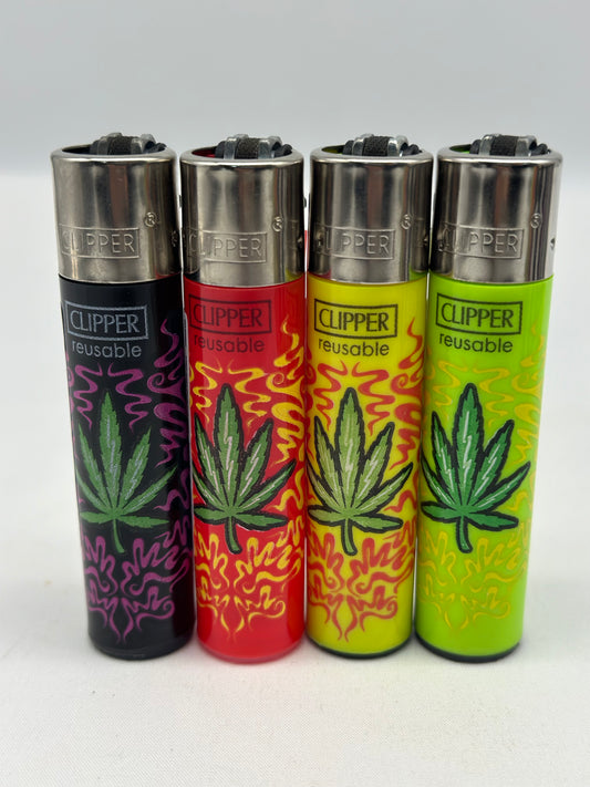 4 X Clipper Reusable Lighter. Total of 4 Lighters. Designs selected randomly