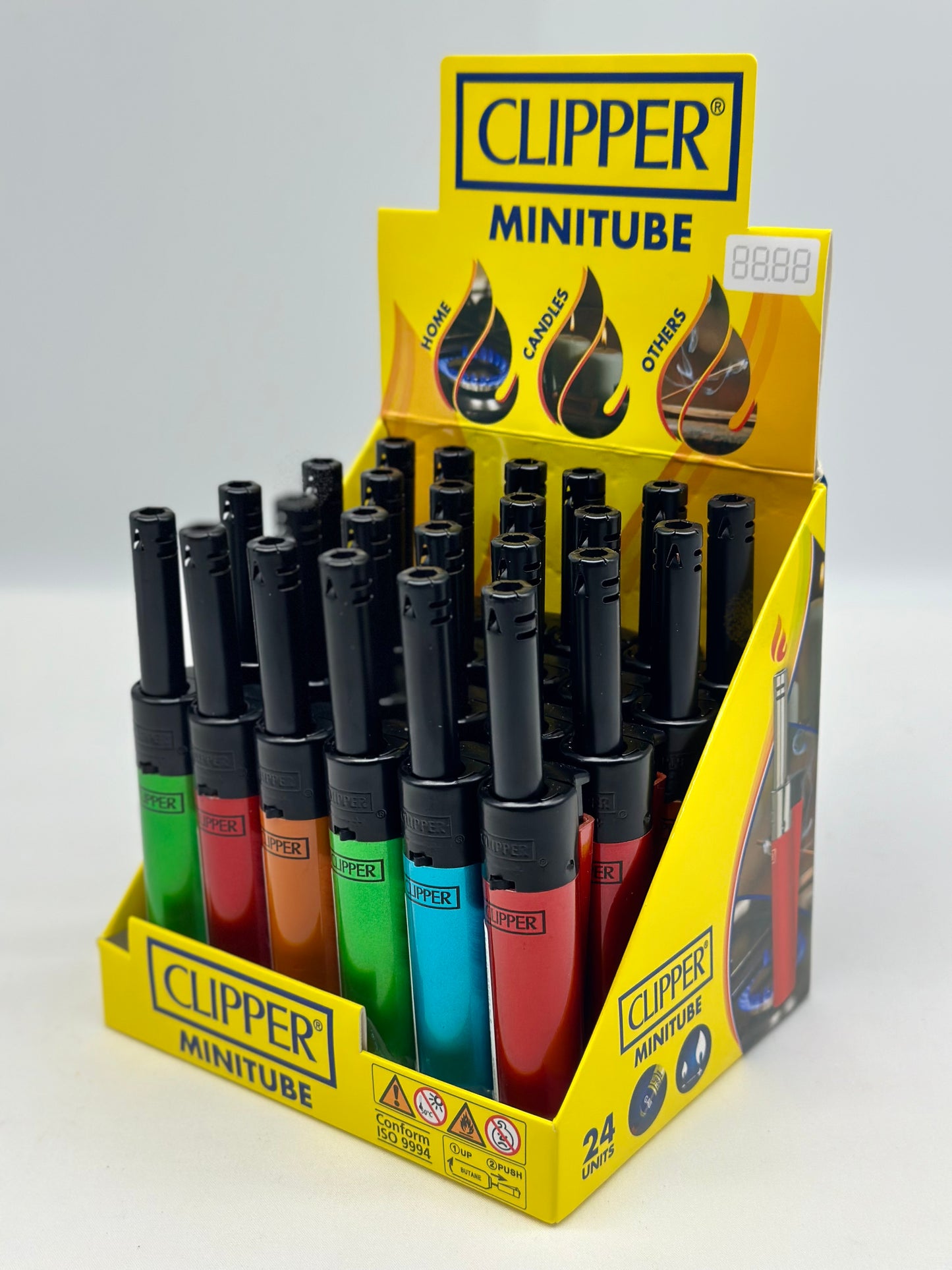 One Hand Mini Tube Clipper Lighter. Designs and Colours Selected Randomly