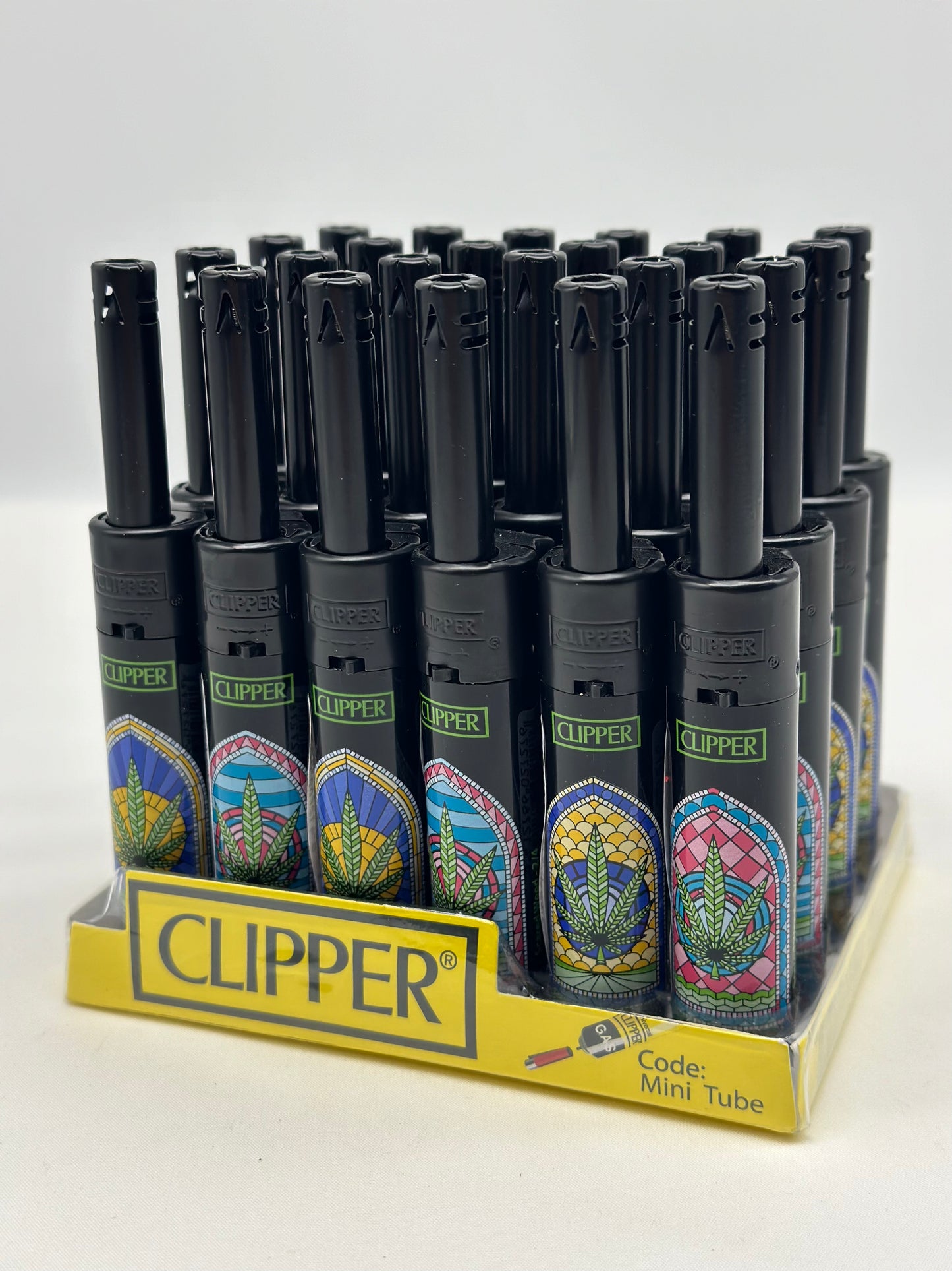 One Hand Mini Tube Clipper Lighter. Designs and Colours Selected Randomly